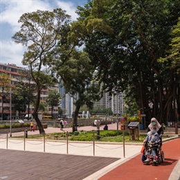 Barrier free access is provided throughout the park to accommodate the diversity of users.